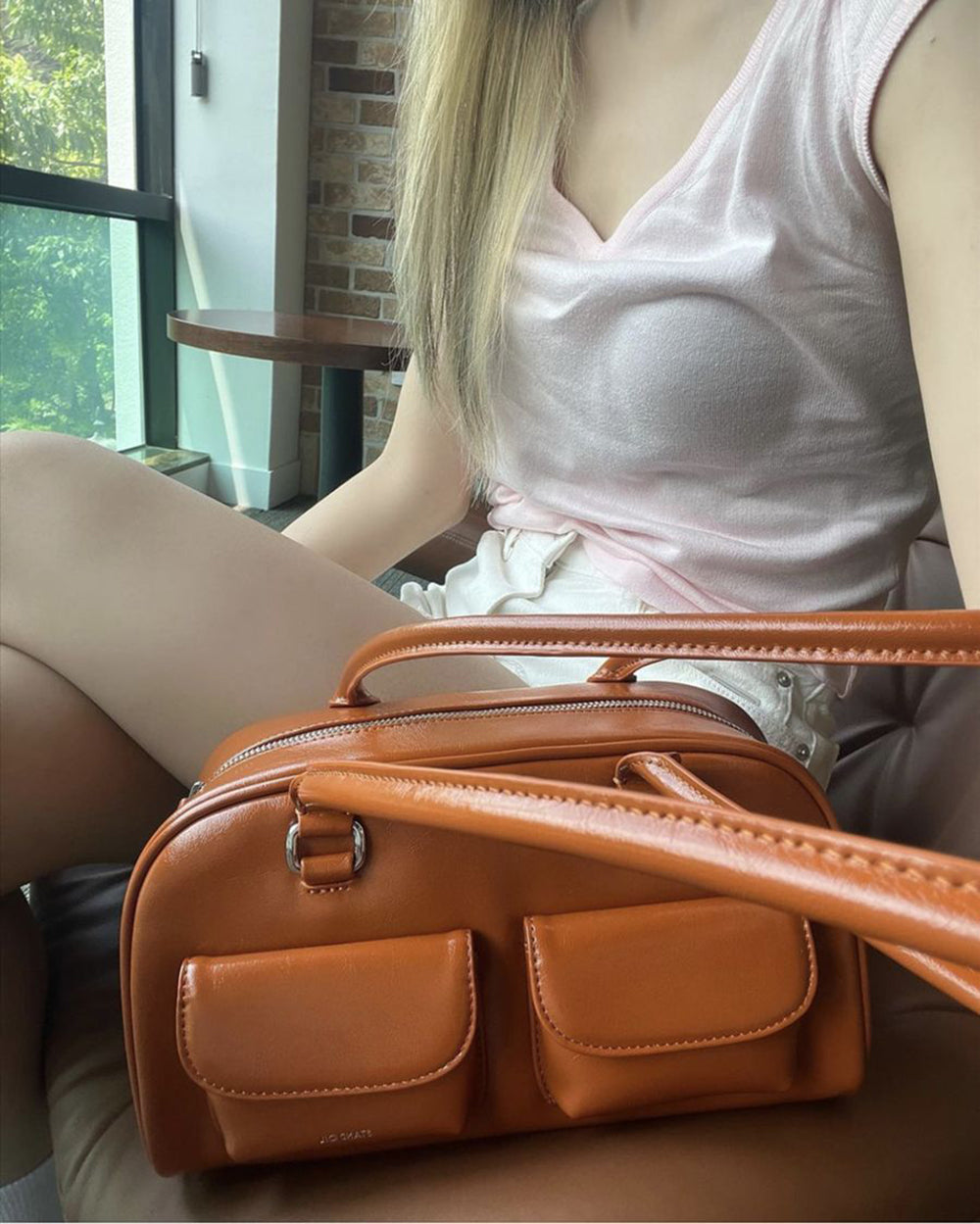 Structured Shoulder Bag with Tasselled