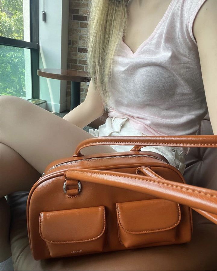 Structured Shoulder Bag with Tasselled
