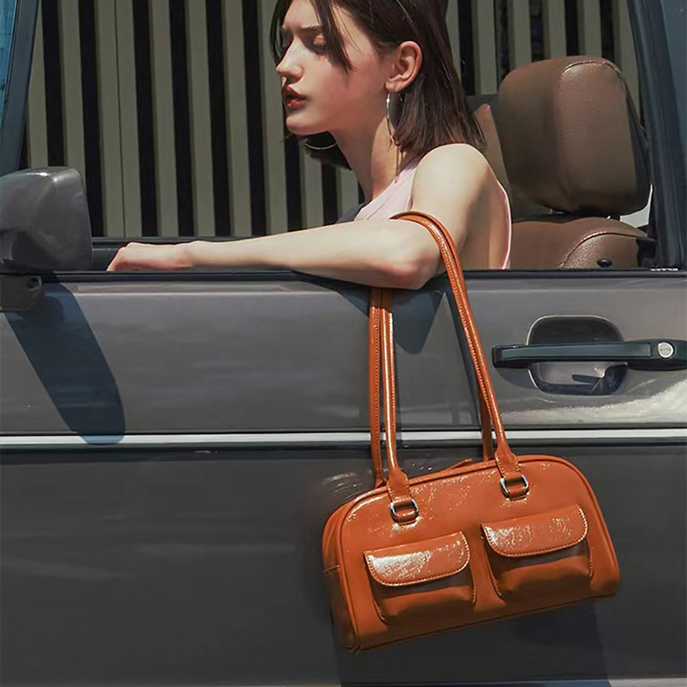 Structured Shoulder Bag with Tasselled