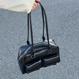 Structured Shoulder Bag with Tasselled