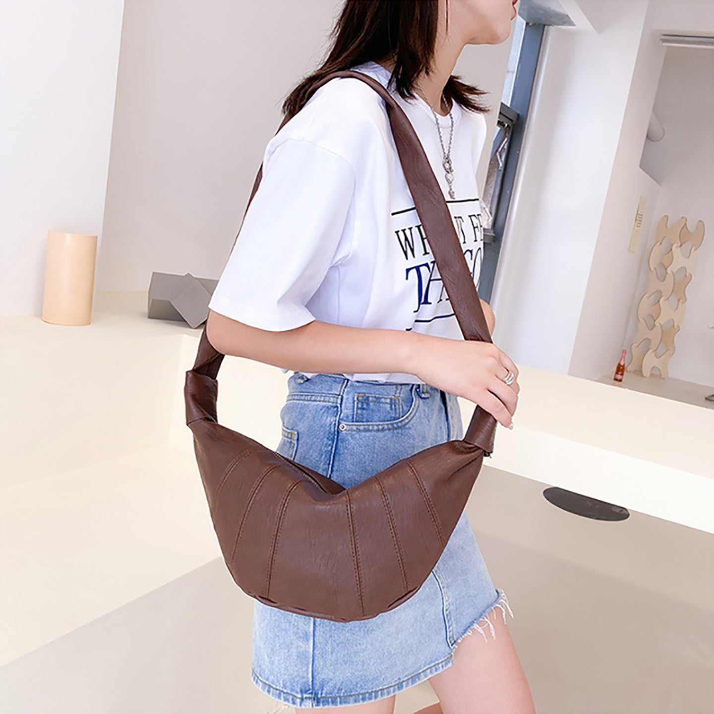 Hobo Bag with Bow Detail
