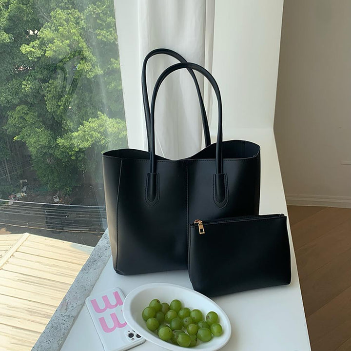 Bucket Shoulder Bag with Applique