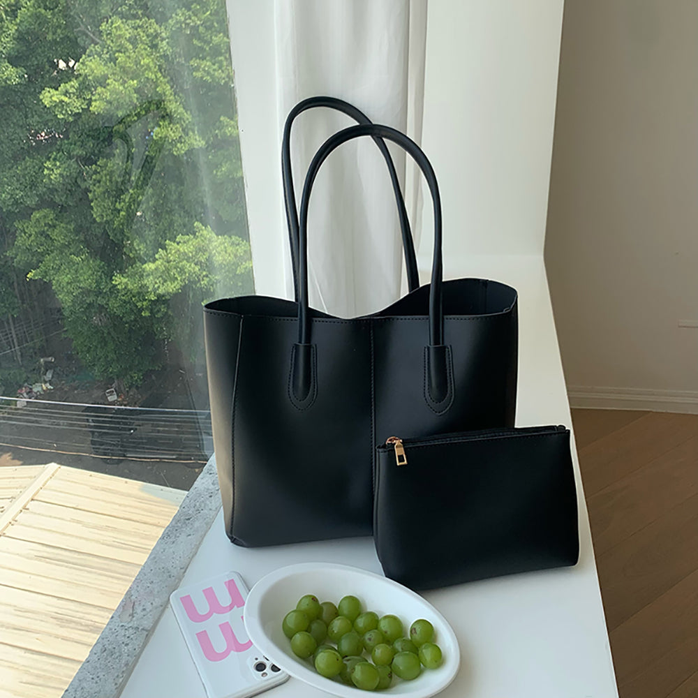 Bucket Shoulder Bag with Applique
