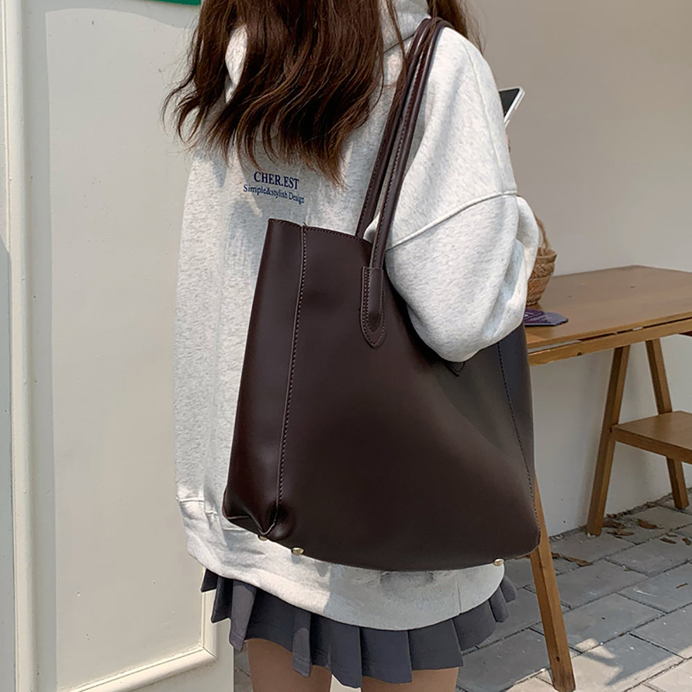 Bucket Shoulder Bag with Tasselled