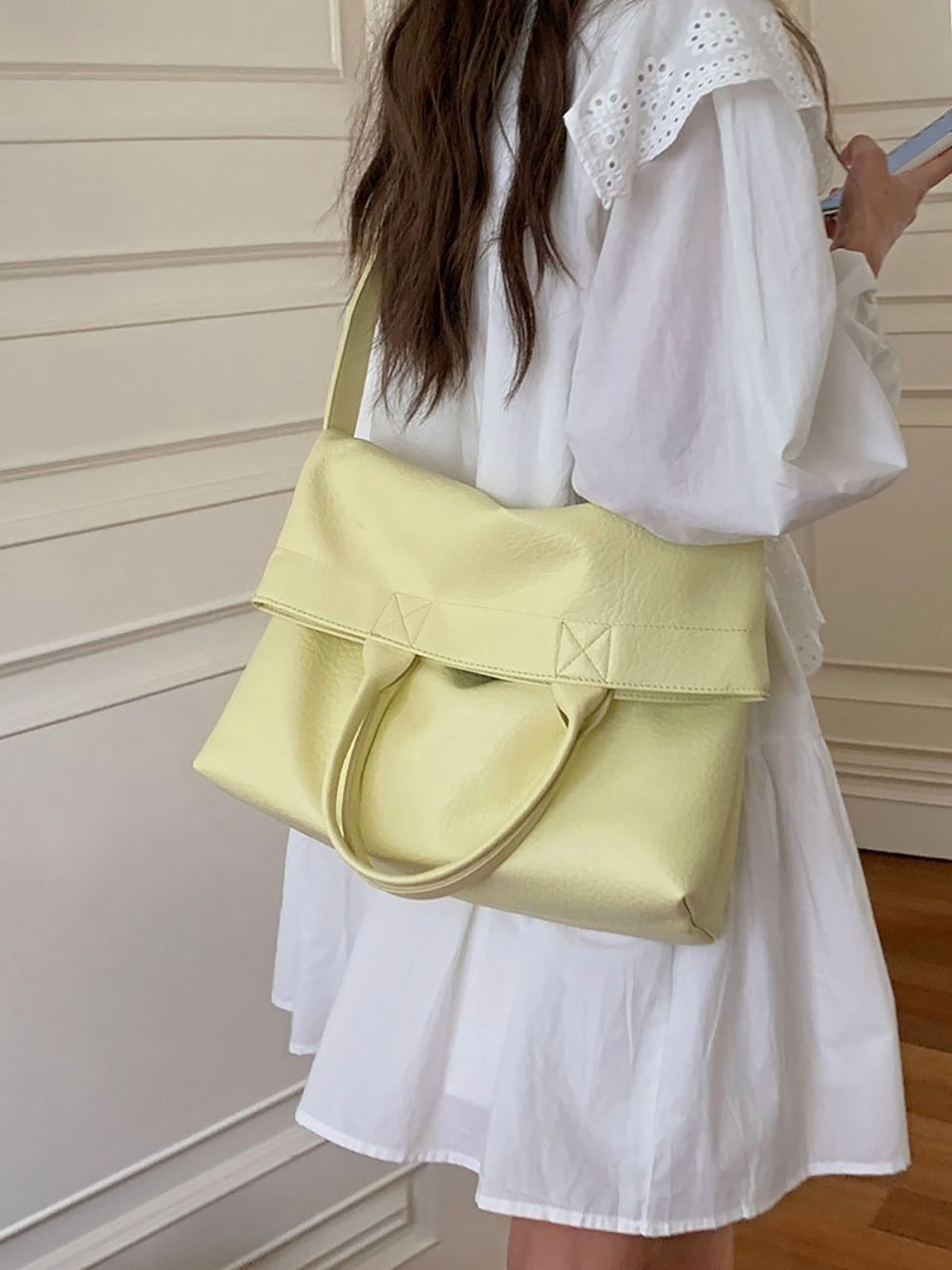 Oversized Structured Handheld Bag