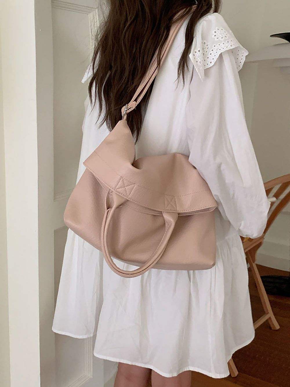 Oversized Structured Handheld Bag