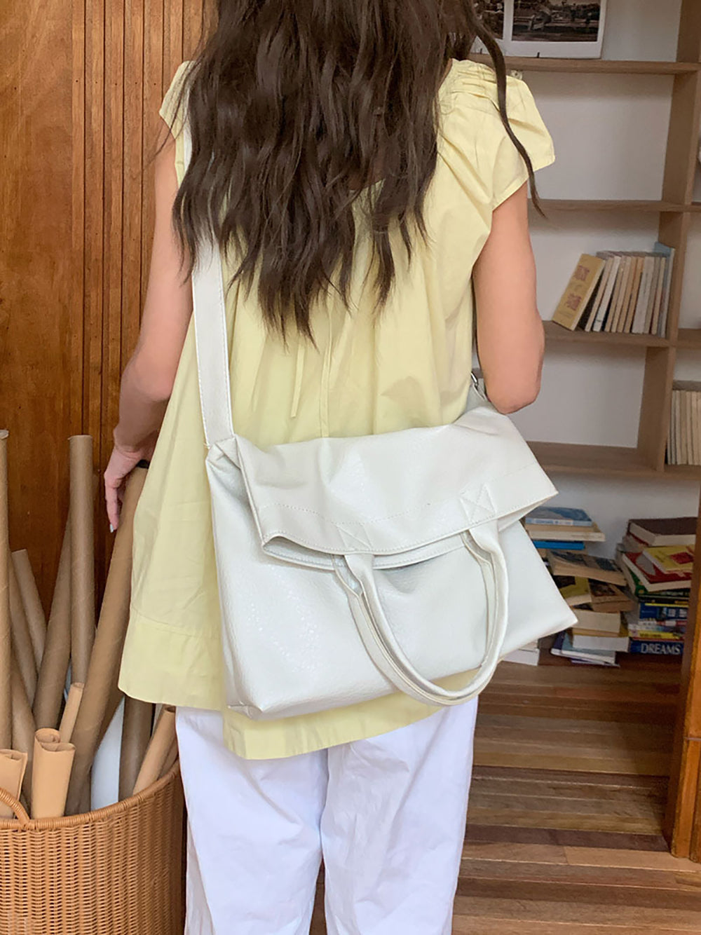 Oversized Structured Handheld Bag