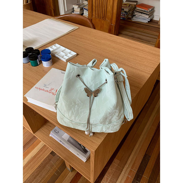 Green Solid One Handle Sling Bag