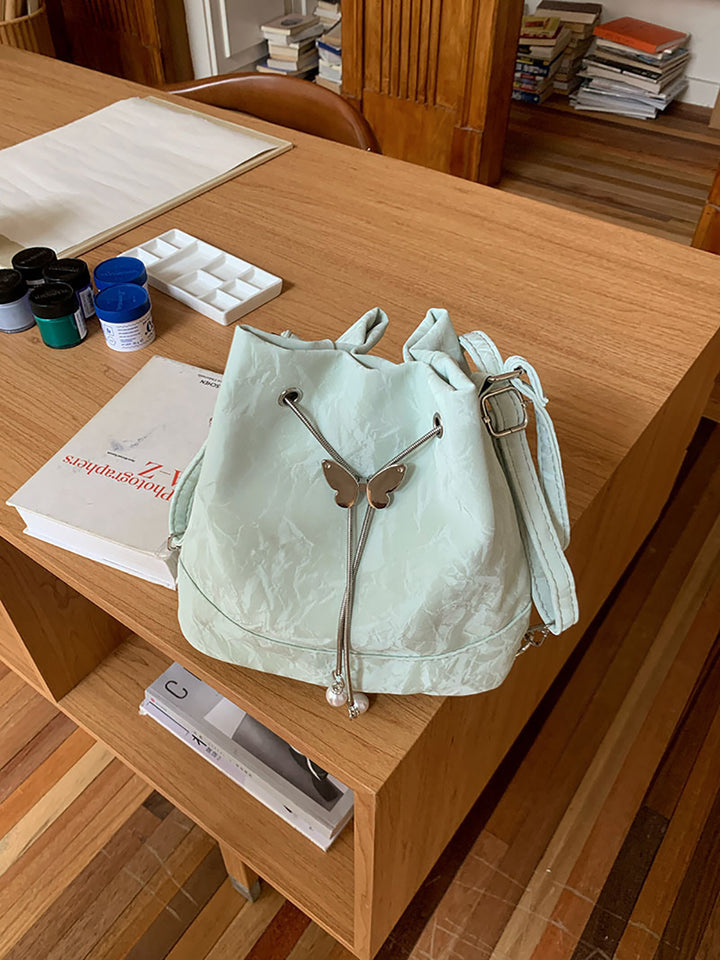 Green Solid One Handle Sling Bag