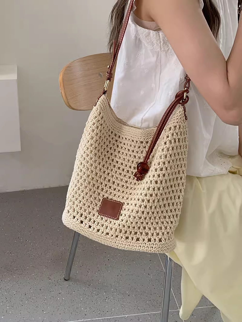 Bucket Satchel with Applique