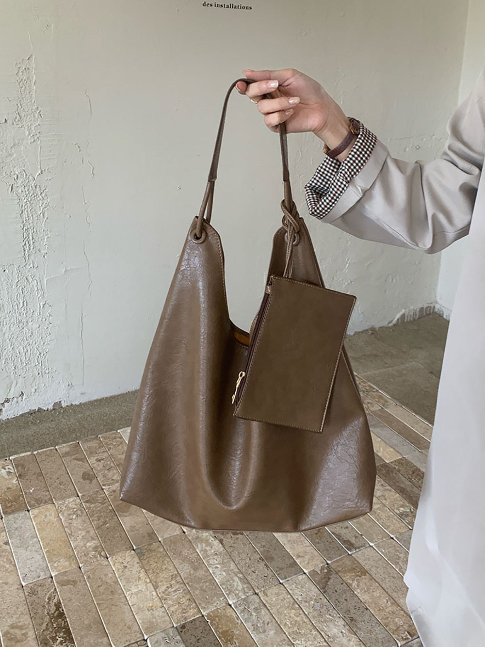PU Shopper Handheld Bag