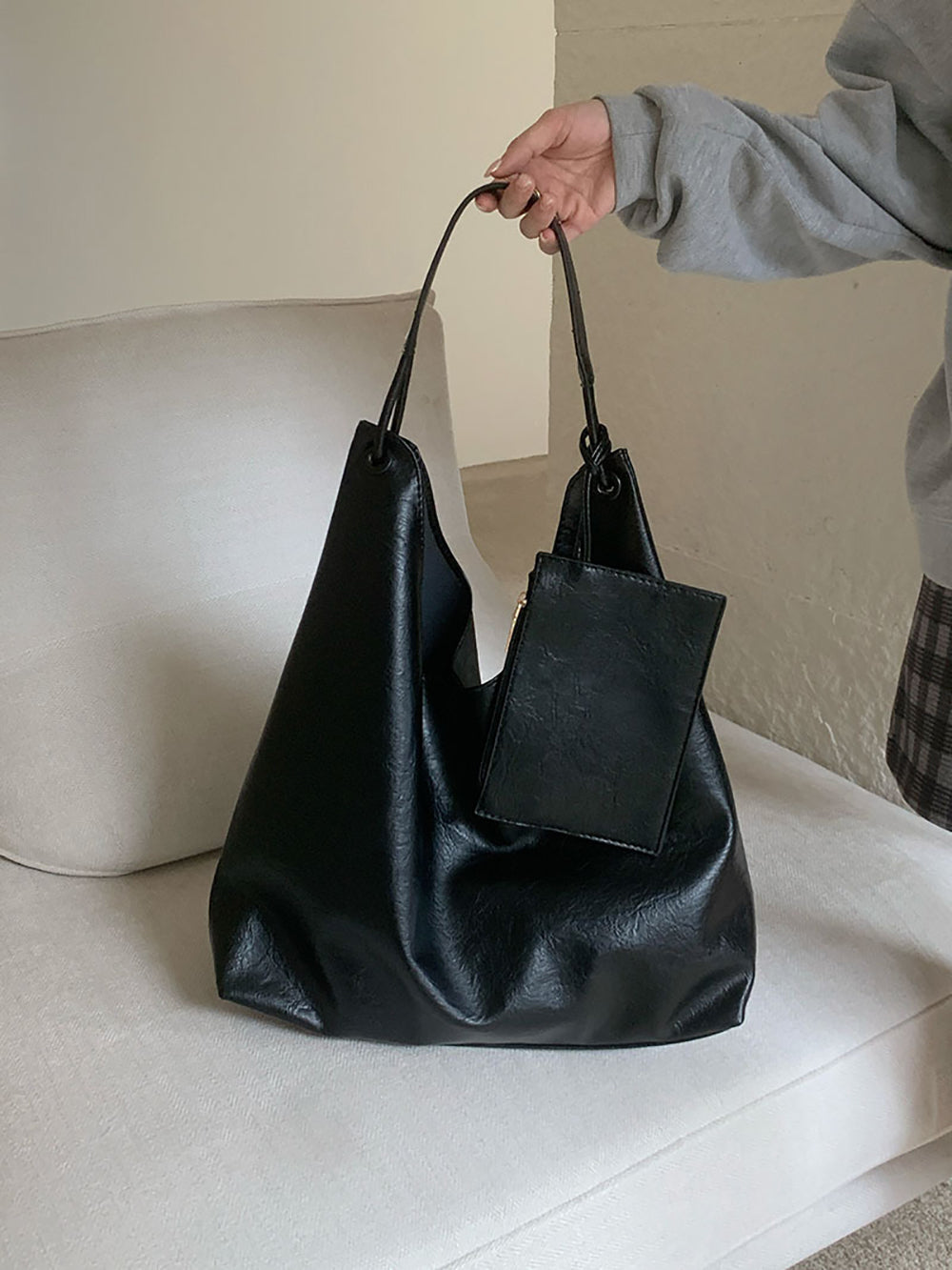 PU Shopper Handheld Bag