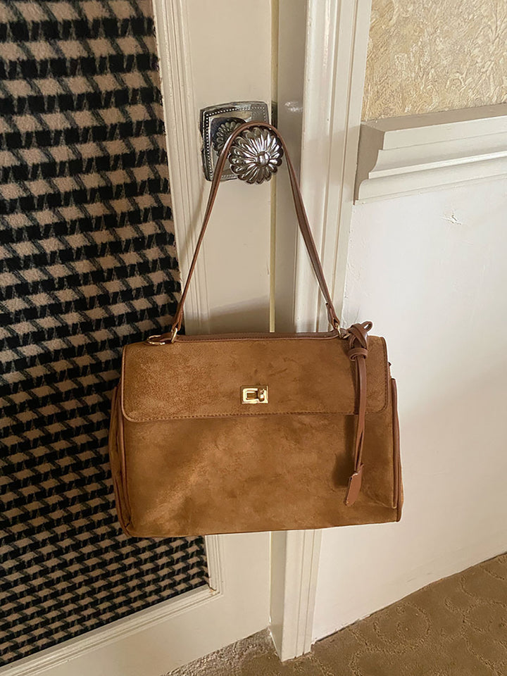 Brown Solid One Handle Sling Bag