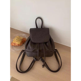 Coffee Solid Two Handles Shoulder Bag