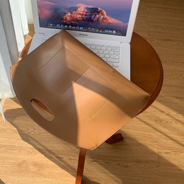 Brown Solid One Handle Sling Bag