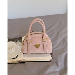 Pink Solid Two Handles Tote Bag