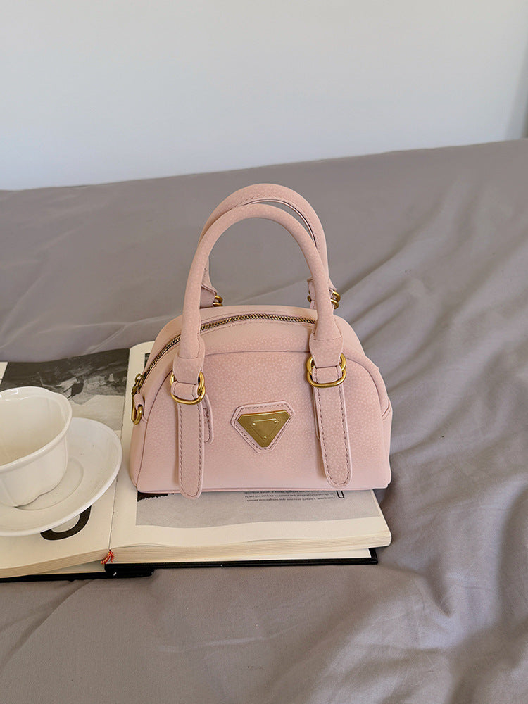 Pink Solid Two Handles Tote Bag