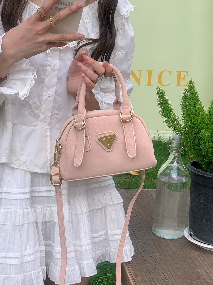 Pink Solid Two Handles Tote Bag