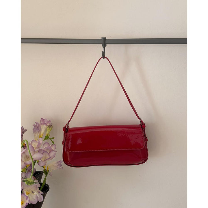 Red Solid One Handle Sling Bag