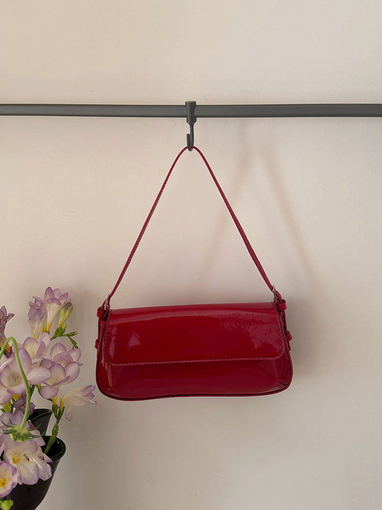 Red Solid One Handle Sling Bag