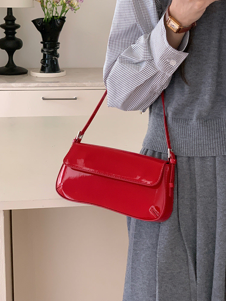 Red Solid One Handle Sling Bag