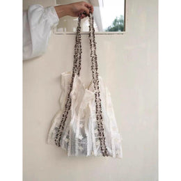White Solid Two Handles Shoulder Bag
