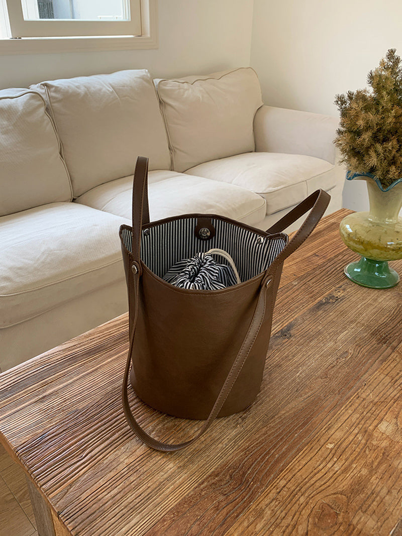 PU Bucket Shoulder Bag