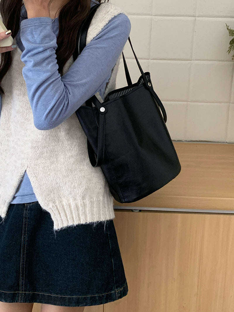 PU Bucket Shoulder Bag