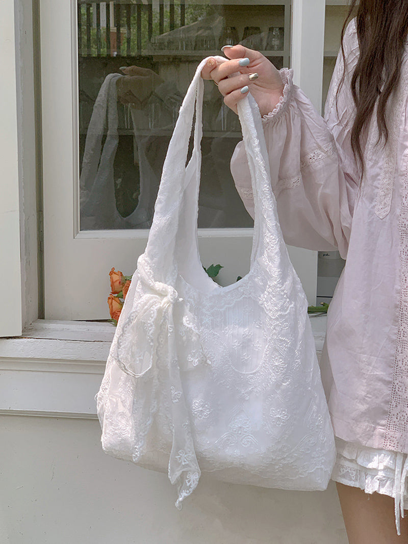 Floral Self Design Bucket Shoulder Bag