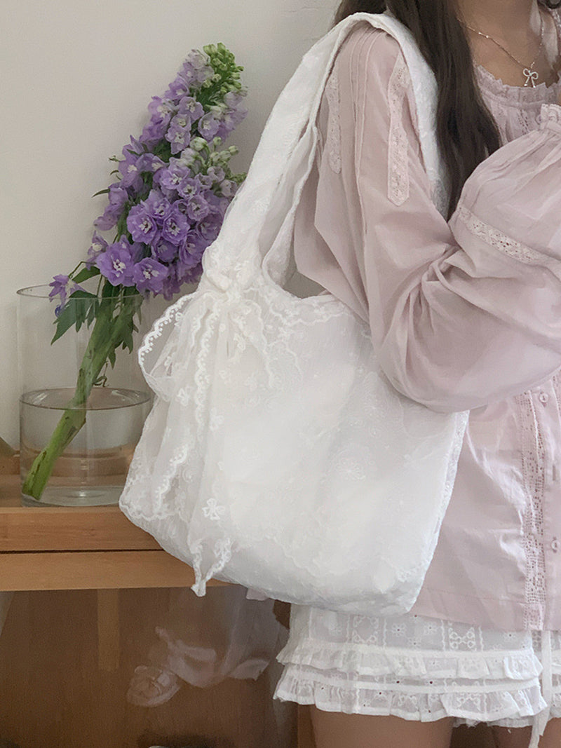 Floral Self Design Bucket Shoulder Bag