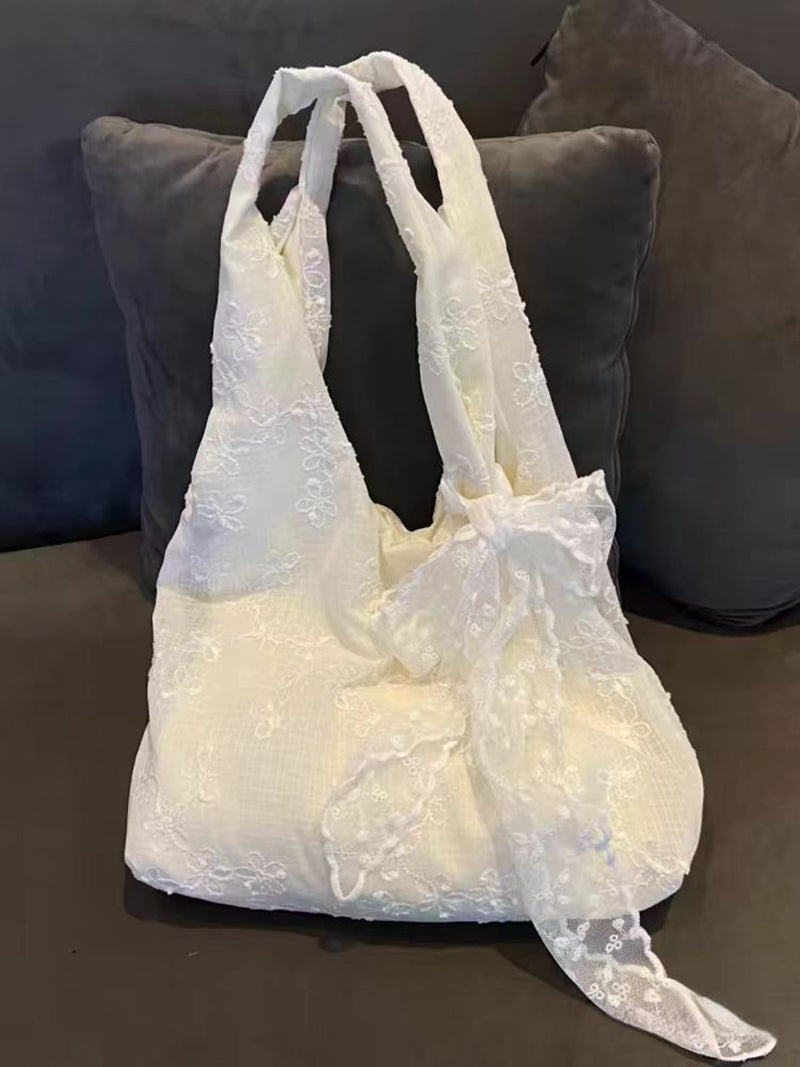 Floral Self Design Bucket Shoulder Bag