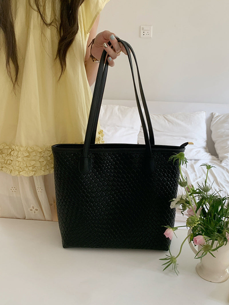 Textured PU Bucket Shoulder Bag
