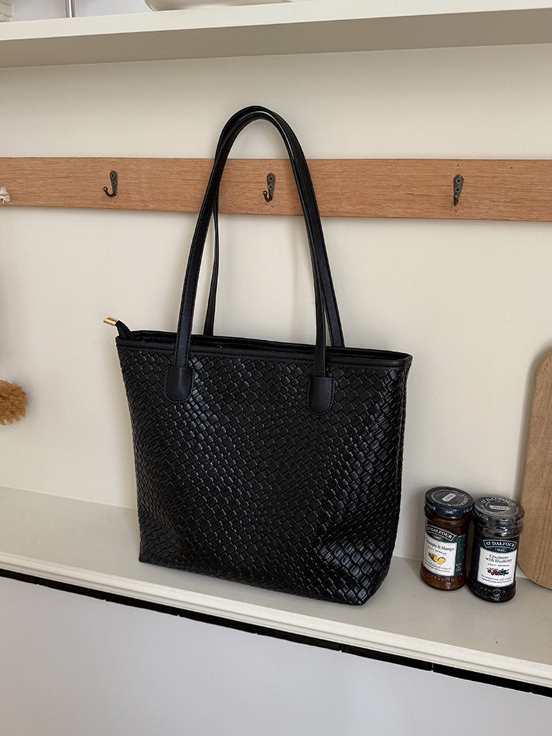 Textured PU Bucket Shoulder Bag