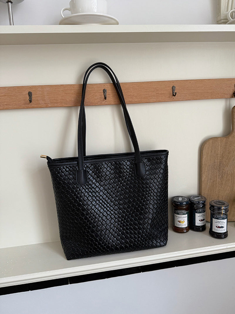 Textured PU Bucket Shoulder Bag