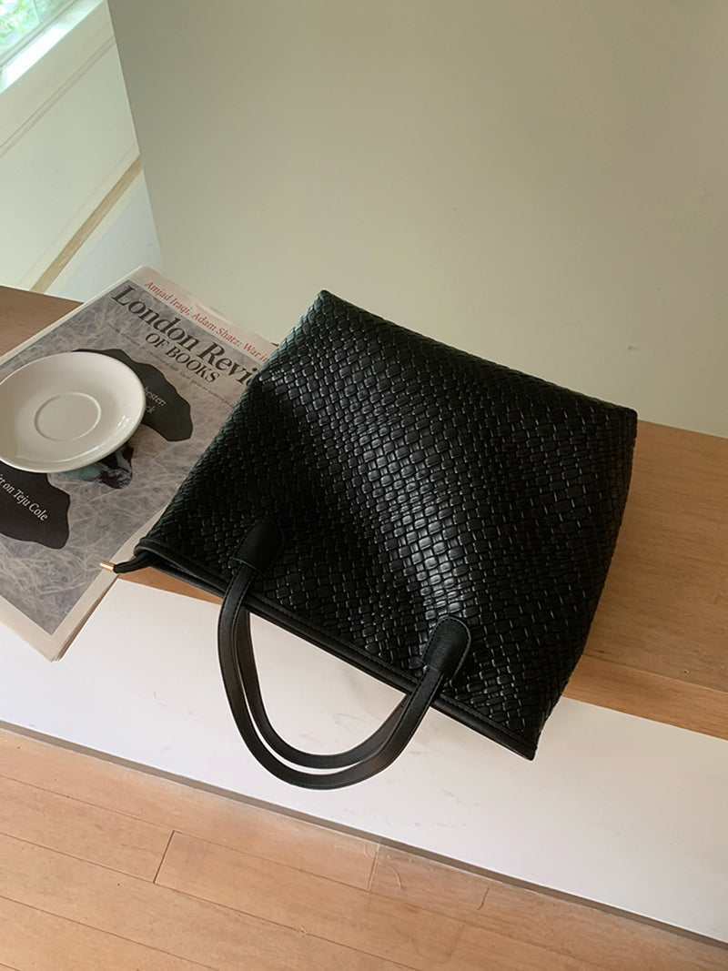 Textured PU Bucket Shoulder Bag