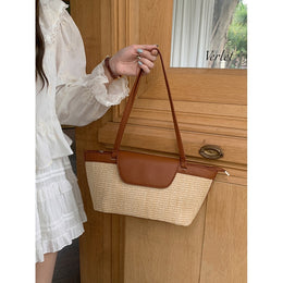 Colourblocked Bucket Shoulder Bag