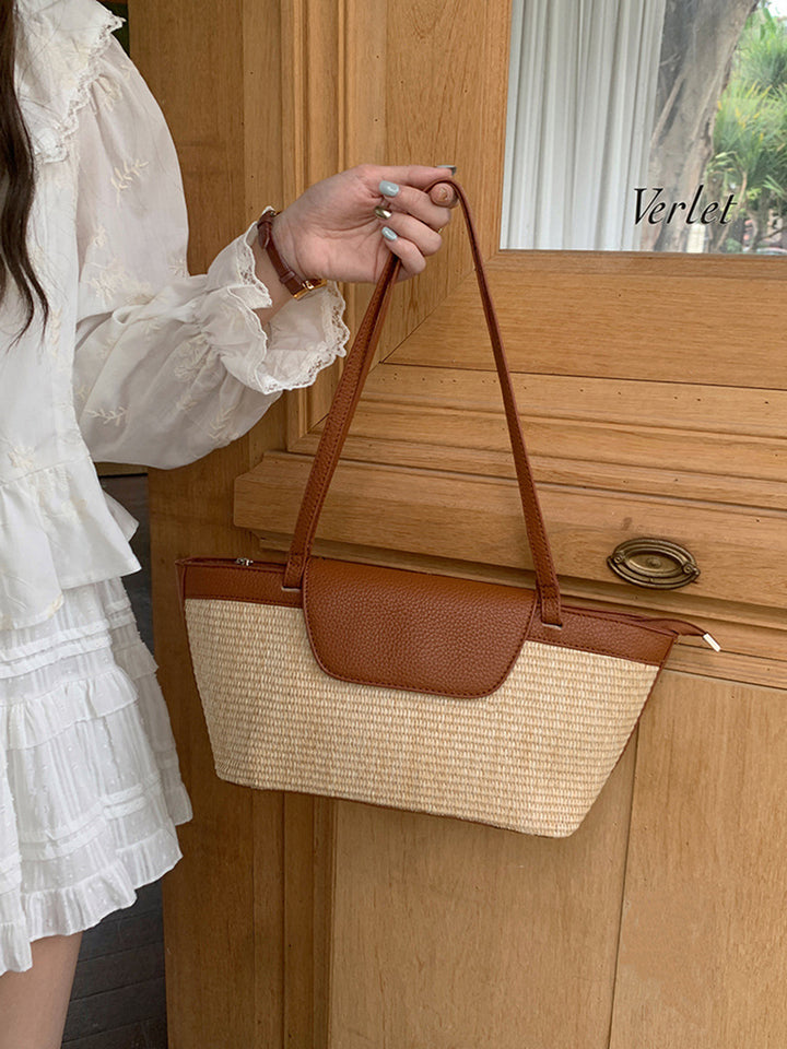 Colourblocked Bucket Shoulder Bag