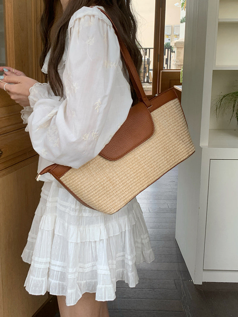 Colourblocked Bucket Shoulder Bag