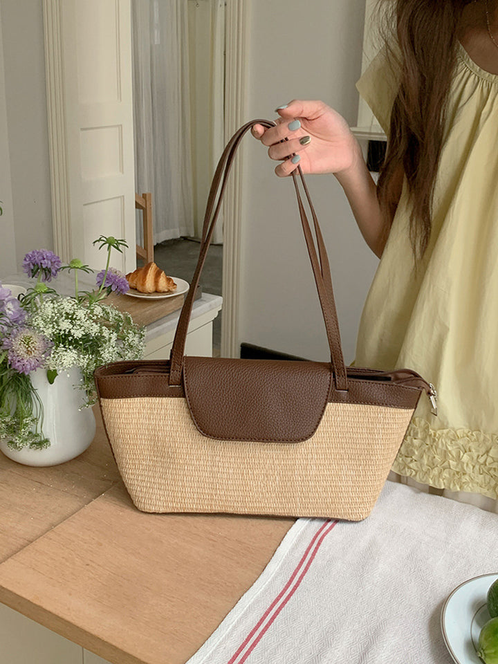 Colourblocked Bucket Shoulder Bag