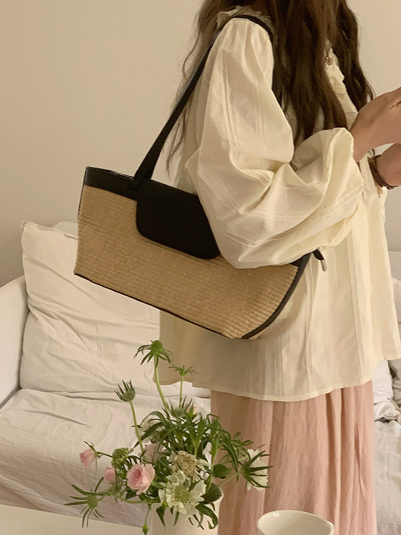 Textured Bucket Shoulder Bag