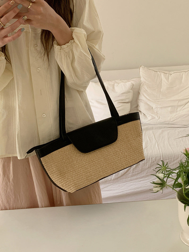 Textured Bucket Shoulder Bag