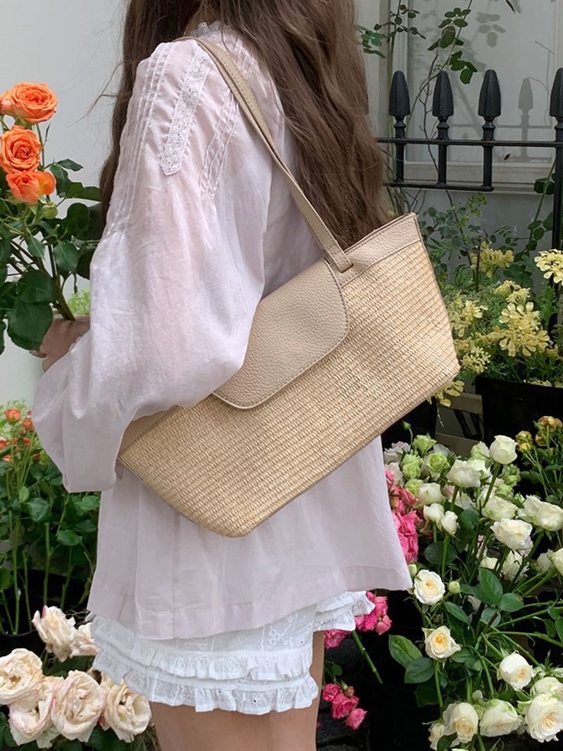 Textured Bucket Shoulder Bag