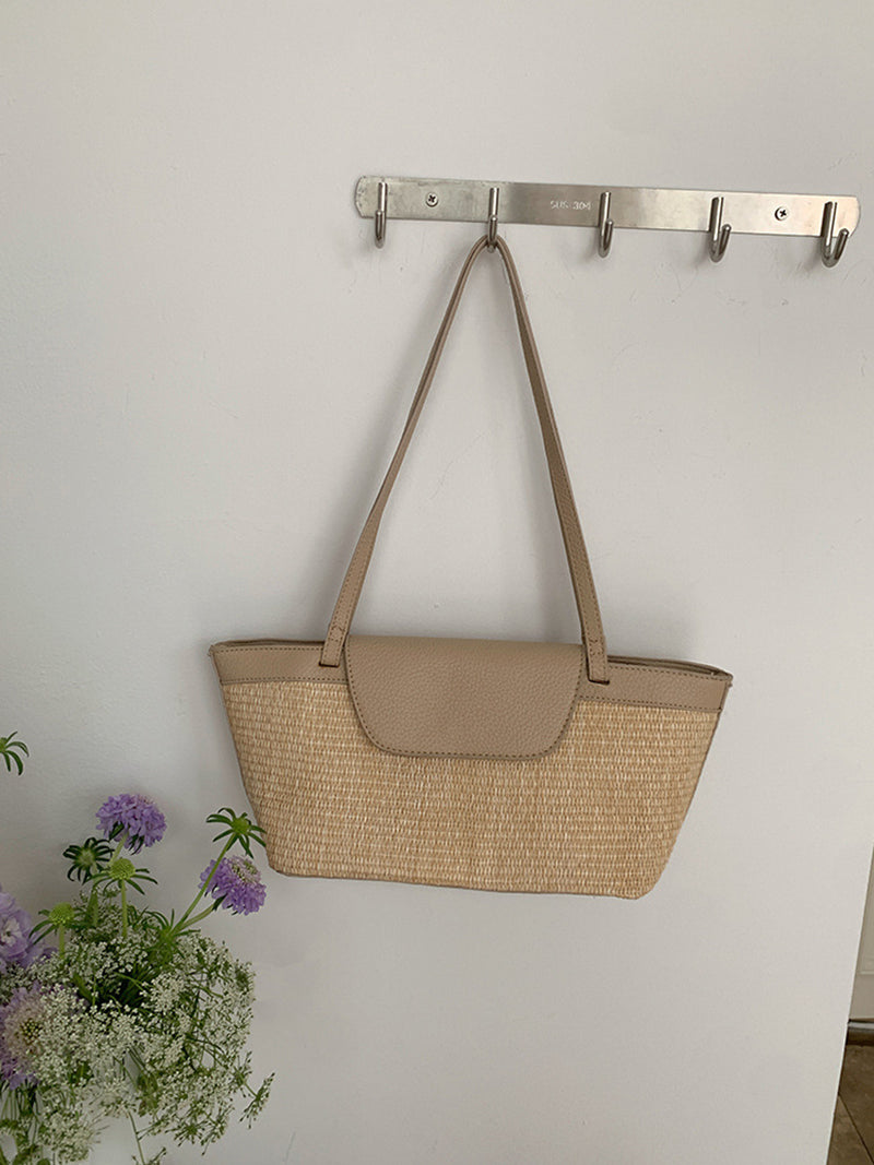 Textured Bucket Shoulder Bag