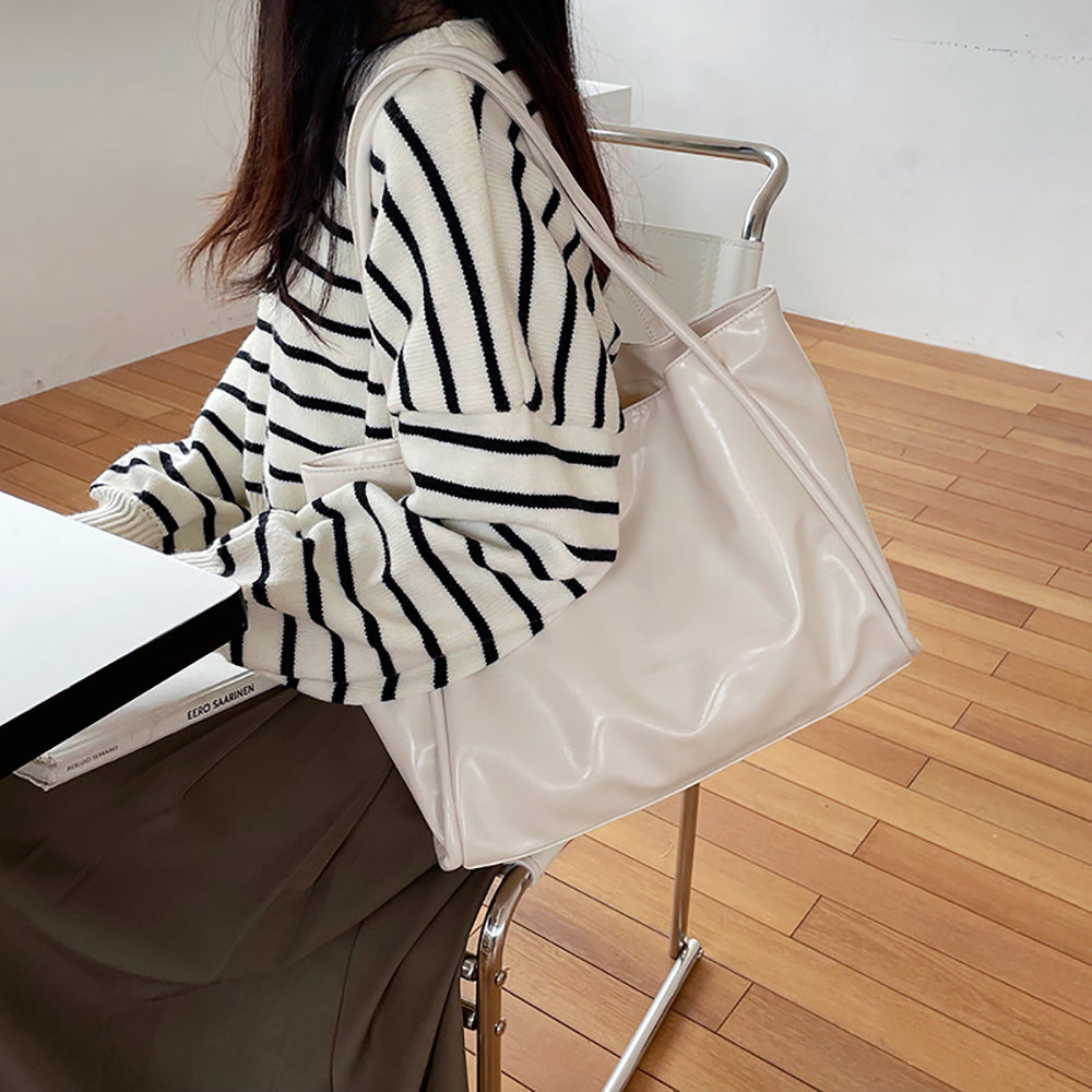 PU Shopper Shoulder Bag