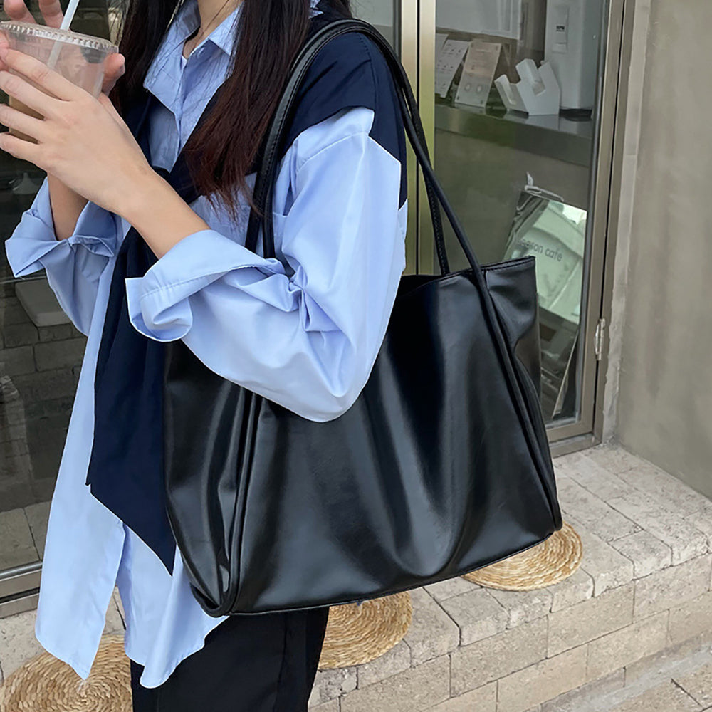 PU Shopper Shoulder Bag