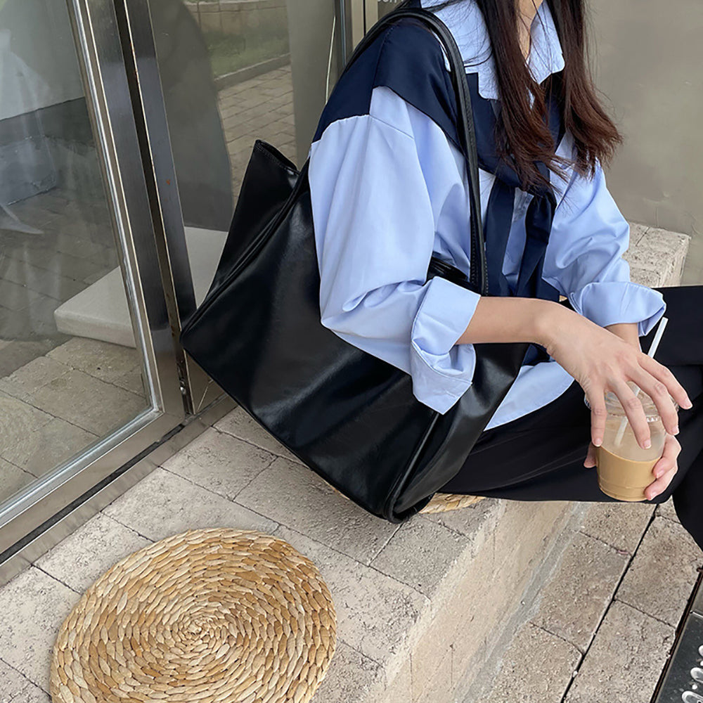 PU Shopper Shoulder Bag