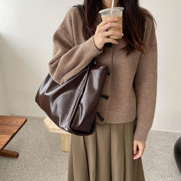 PU Shopper Shoulder Bag