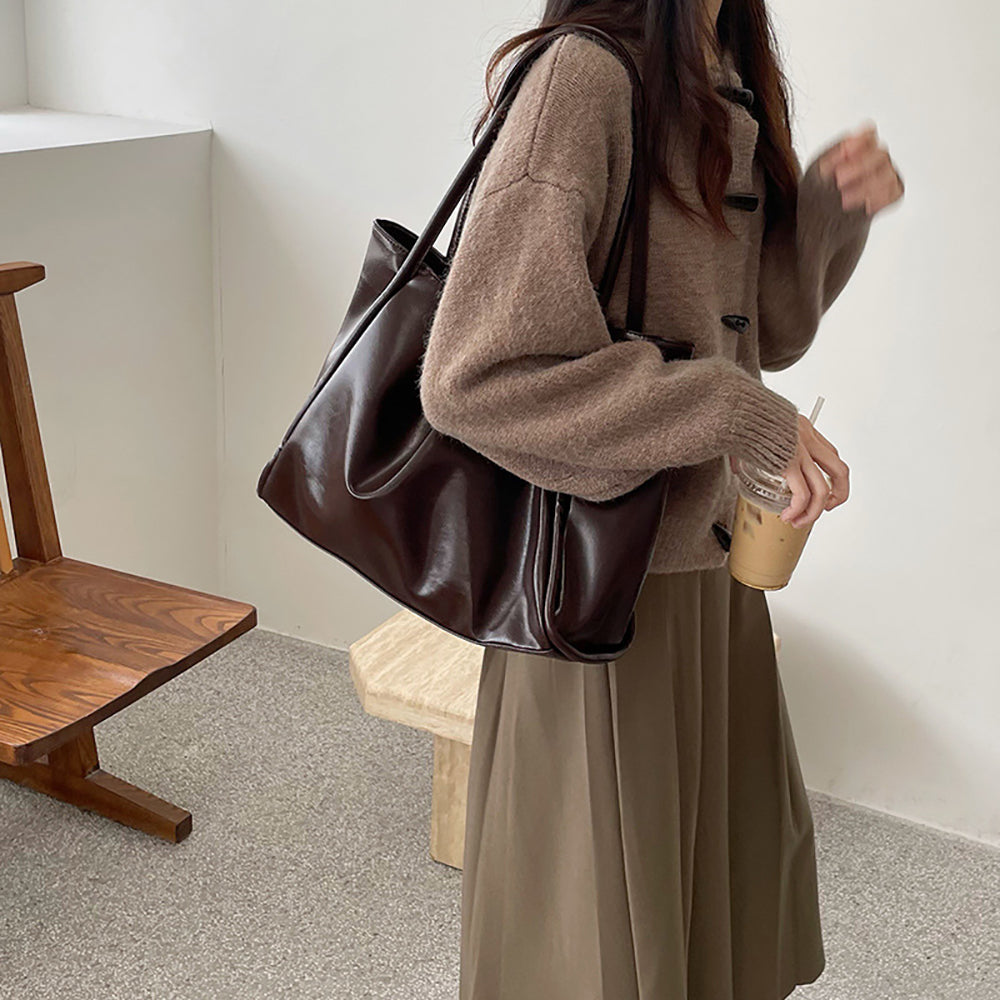 PU Shopper Shoulder Bag