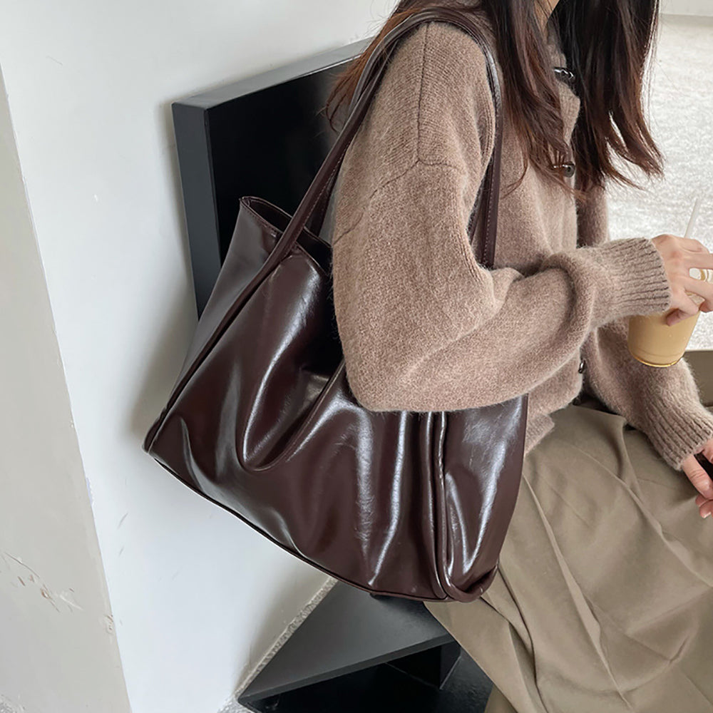 PU Shopper Shoulder Bag