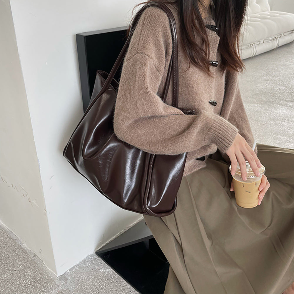 PU Shopper Shoulder Bag